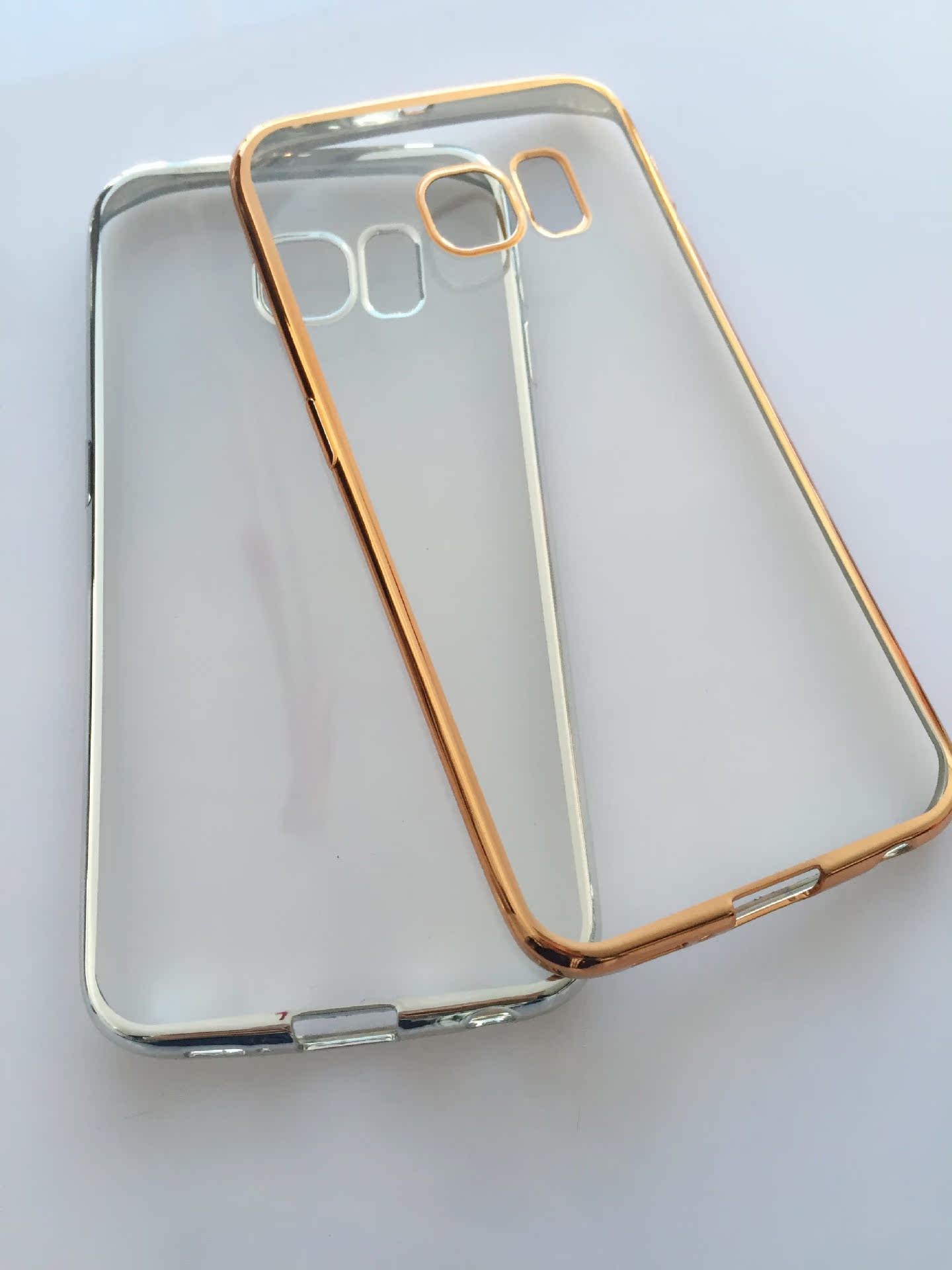 新款三星s6零合模线电镀tpu手机壳超薄透明电镀保护套招代理
