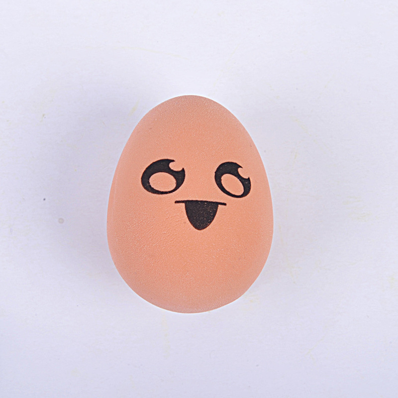 现货批发宠物搞怪表情鸡蛋形弹力球 橡胶啃咬玩具球 4*5.6cm 鸡蛋