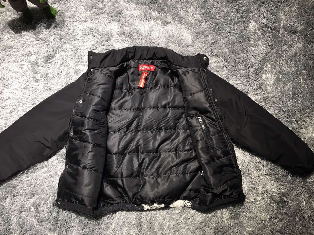 supreme潮牌美式羽绒服加棉加厚夹克冬季防寒外套男女棉衣情侣装