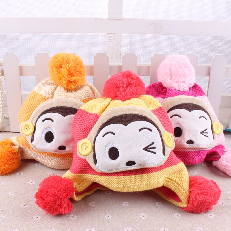 【品名】:大脸猴毛线帽 【品牌】:靓冠儿 【货号