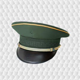 迷彩铺 新式橄榄绿武款常服礼服大檐帽男女兵款军训保安帽子正品