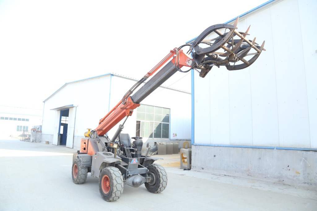 定制多功能伸缩臂抓木机 现货车载抓草抓木叉车 高效装车抓木叉子