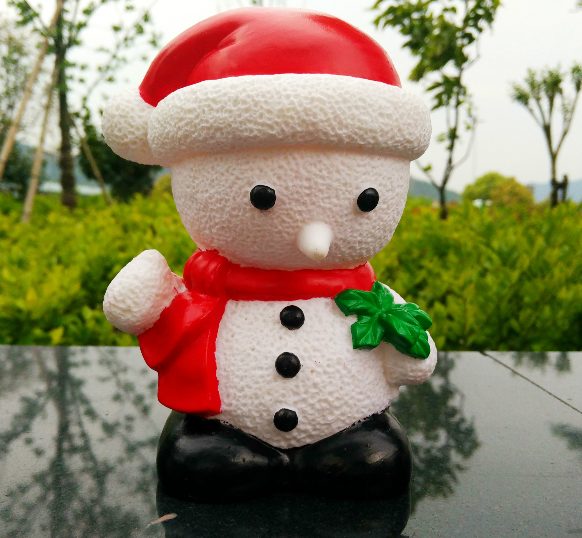 圣诞雪人儿童玩涂鸦水彩画 摔不坏非石膏娃娃白胚模具彩绘储钱罐