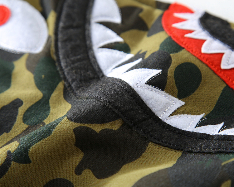 迷彩牙齿加绒卫衣 男女情侣款连帽外套 冬