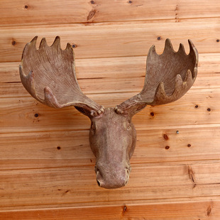 鹿头欧美鹿头壁挂创意工艺品挂件酒吧墙饰个性招财商店鹿头装饰