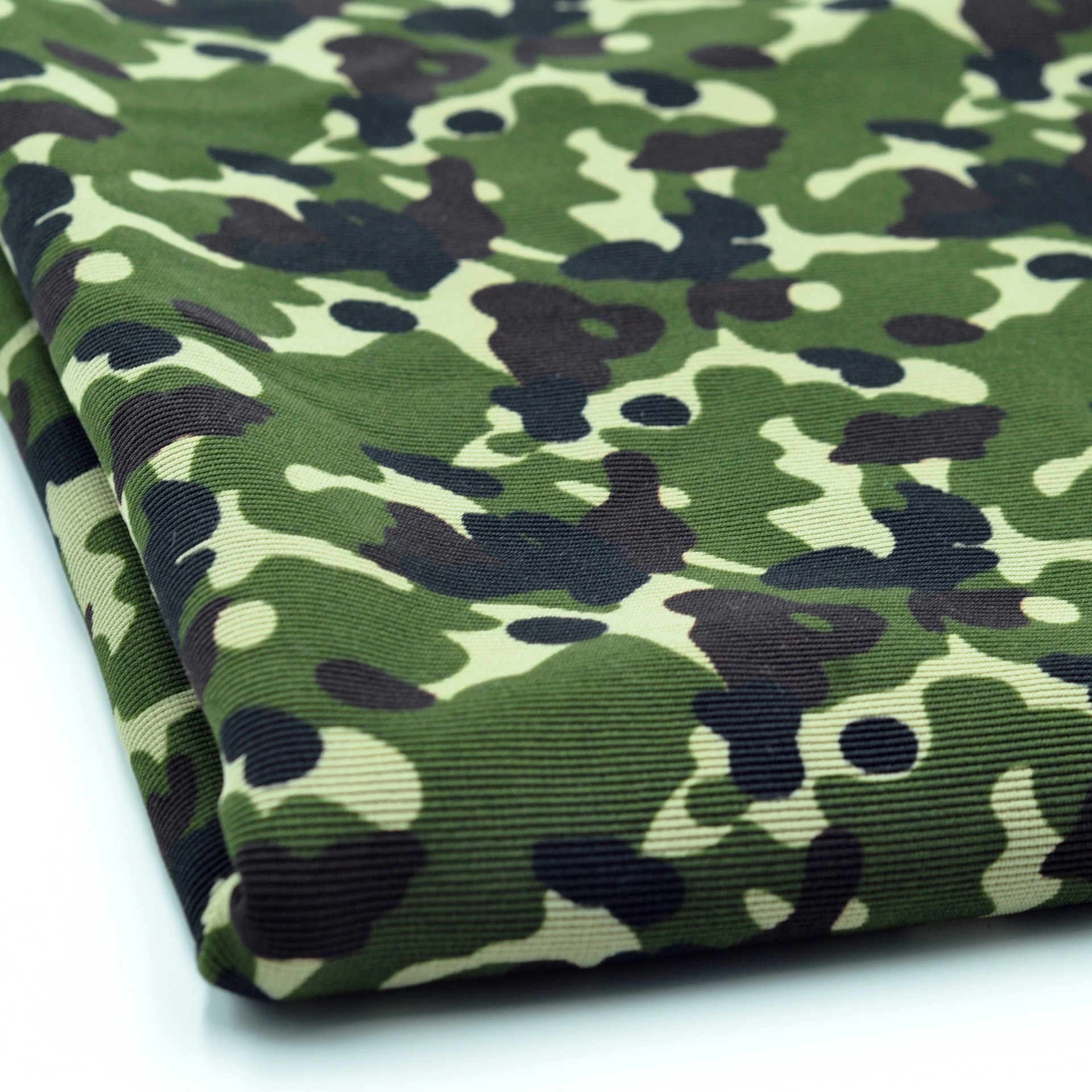 320g迷彩针织面料现货 运动服t恤校服女装外套精细楼梯布印花面料