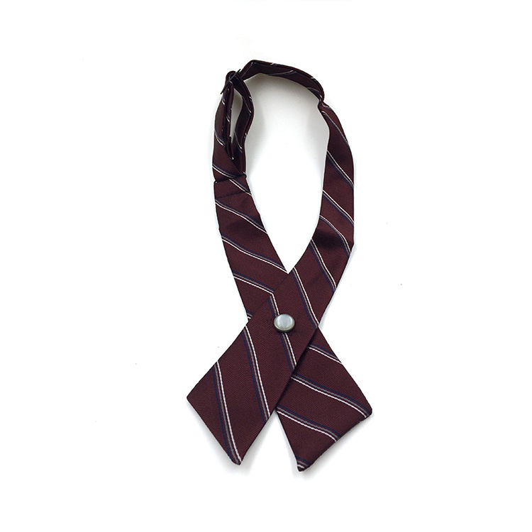十字交叉领结 条纹 男士女士学院风领结 来样定做 厂家直销
