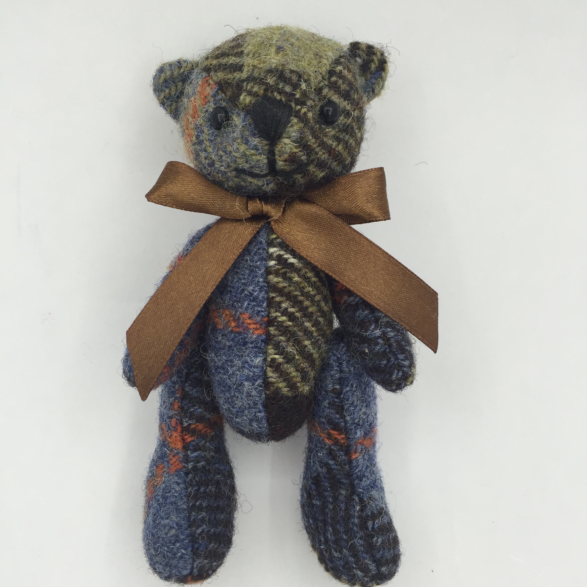 厂家批发新款格子布关节熊玩具卡通节日礼品小熊玩偶挂件可定制