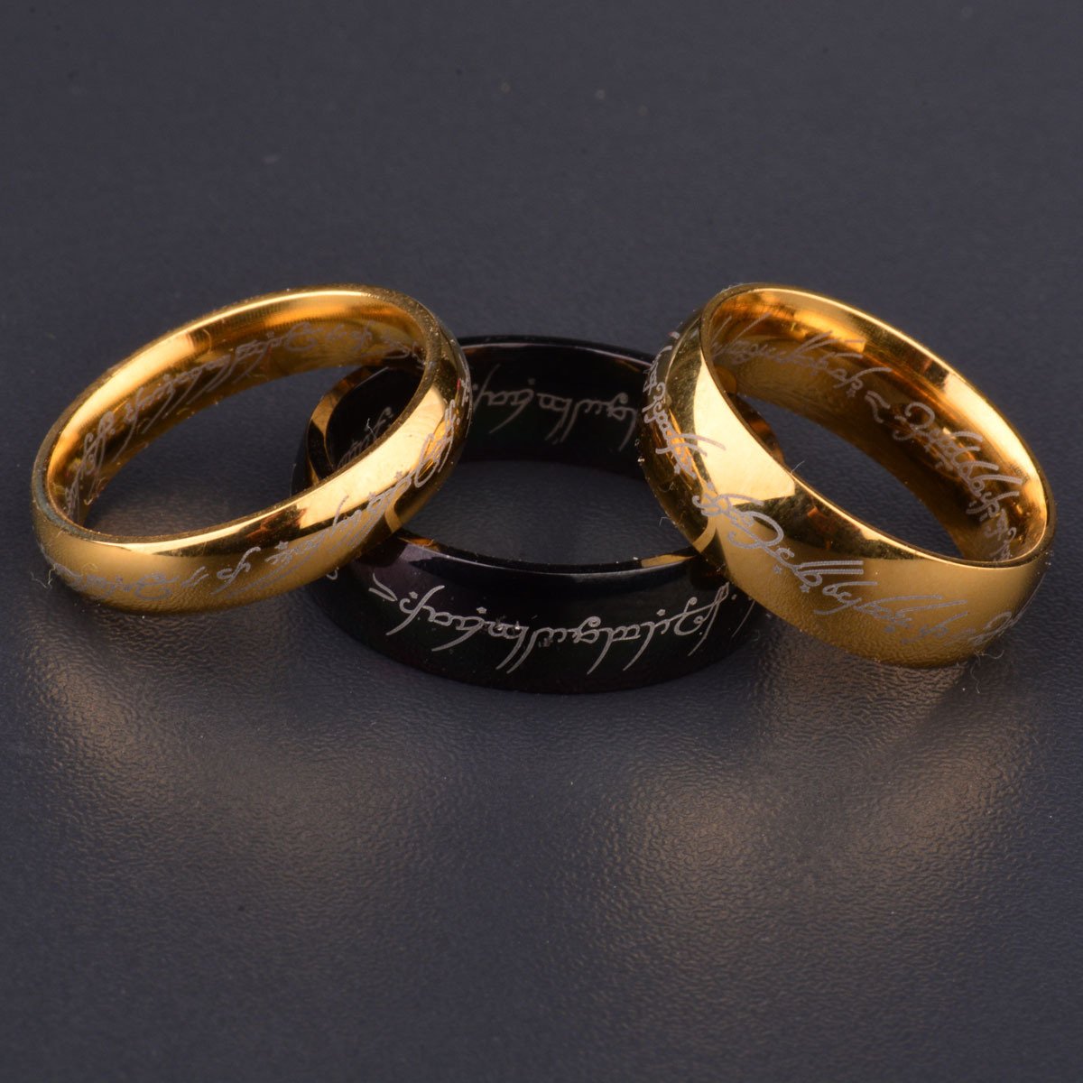 外贸欧美钛钢至尊魔戒不锈钢指环王电影同款外贸饰品戒指男女6mm