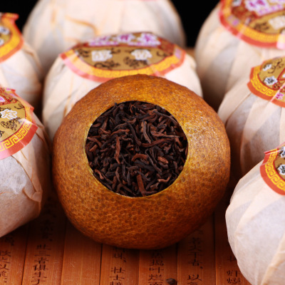 新会柑皮普洱熟茶2016醇香二红柑普茶云南普洱自产自销厂家批发