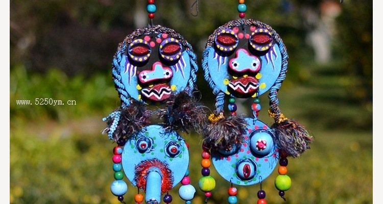 云南特色东巴吞口复古纯手工吞口挂件酒吧餐厅挂件装饰批发 gy11