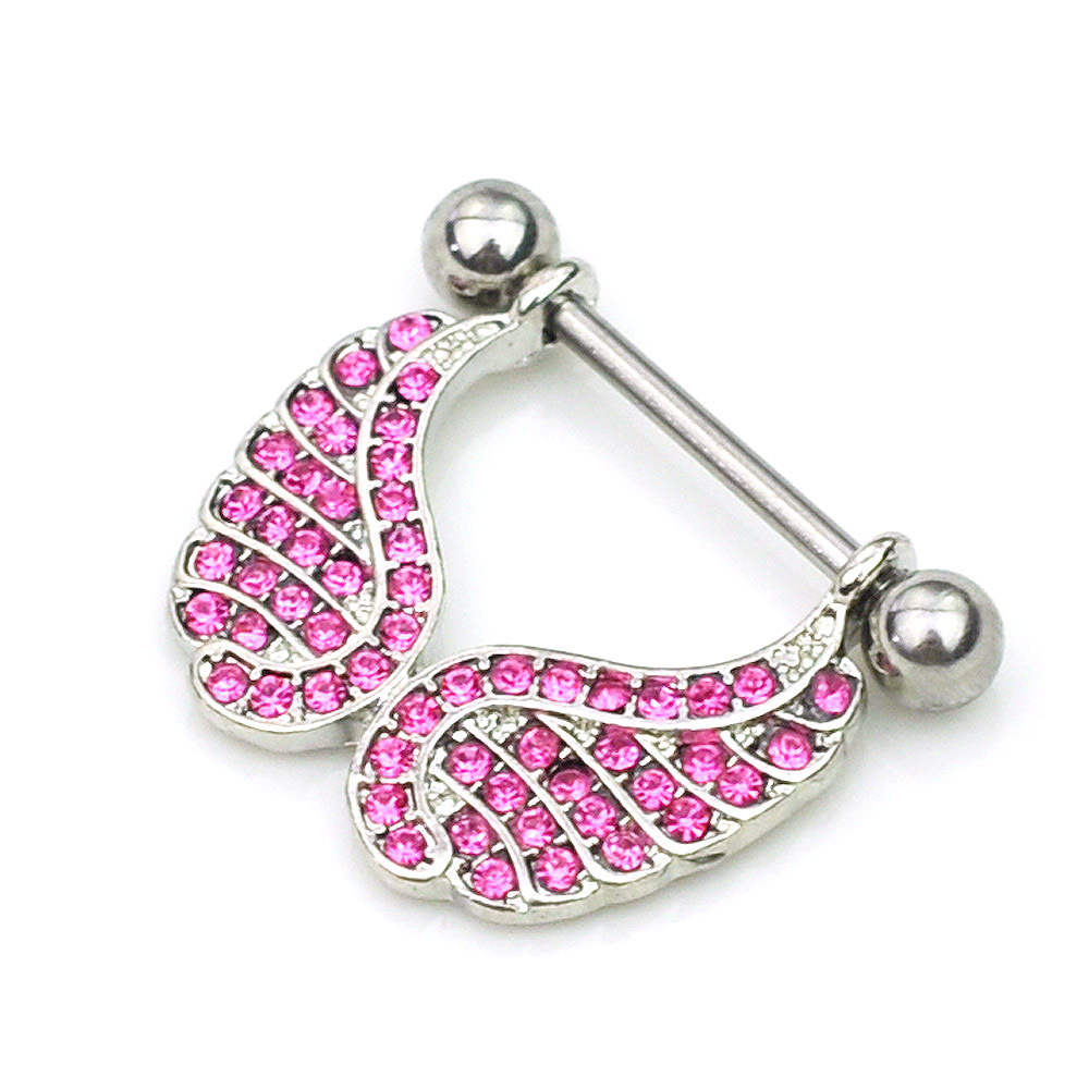 热销欧美穿刺饰品316不锈钢 钛钢乳链 乳环 乳钉nipple ring