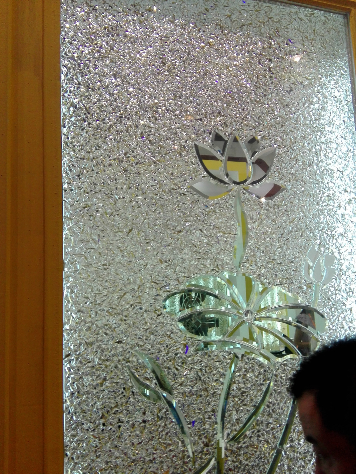 超白冰花玻璃 精美艺术装饰玻璃订制加工