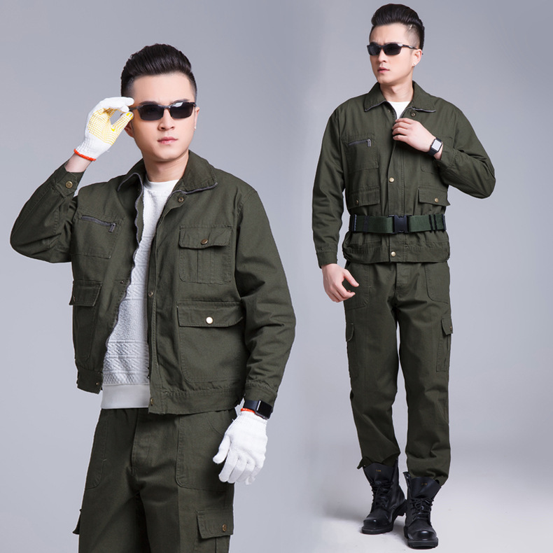户外春秋男士迷彩服工作服套装男长袖作训服劳保服作战服军迷工装