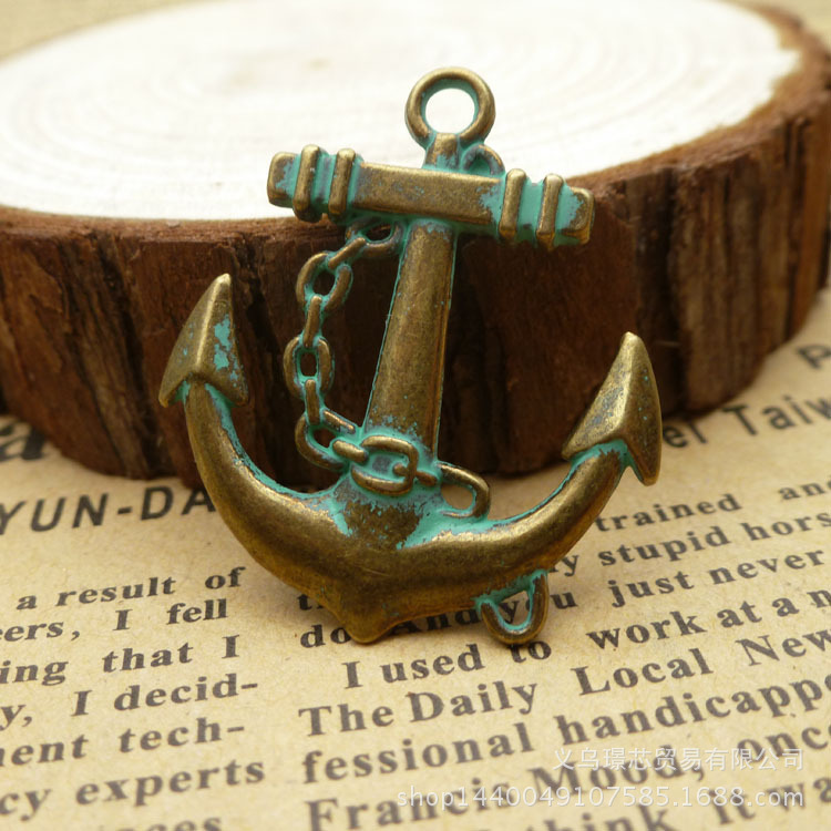 合金配件 31*26mm 船锚挂件 船锚吊坠 diy饰品配件 14952