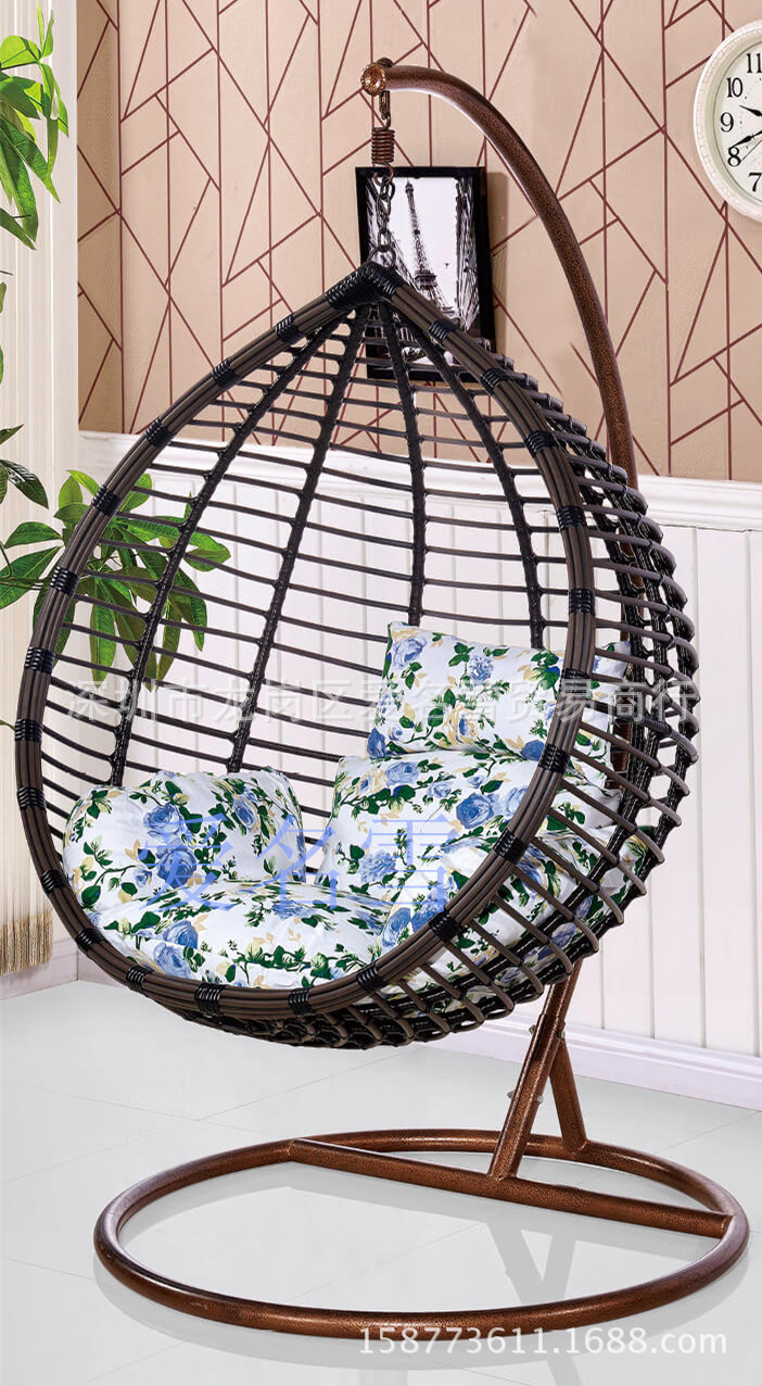 爱名雪粗藤椅吊篮吊椅摇椅秋千椅户外室内家仿藤鸟巢阳台一件代发