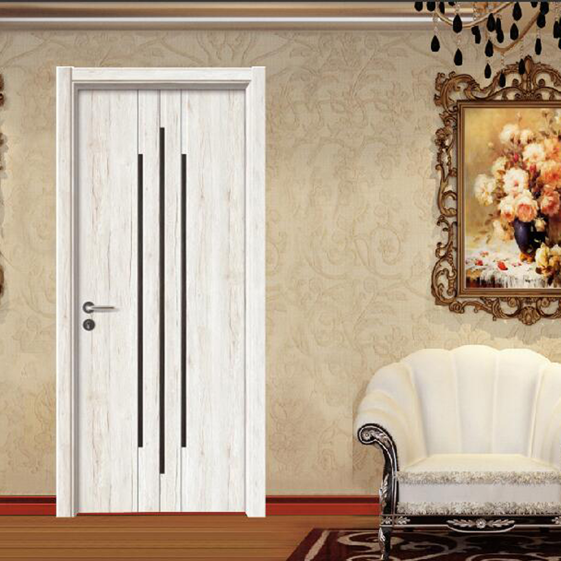 韩式 浮雕拼接门 免漆门 强化门 室内套装门