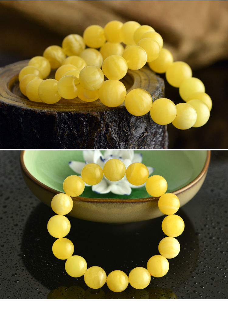 此款是二代蜜蜡,不是纯天然的,是由天然蜜蜡的粉末二次加工而成,俗称