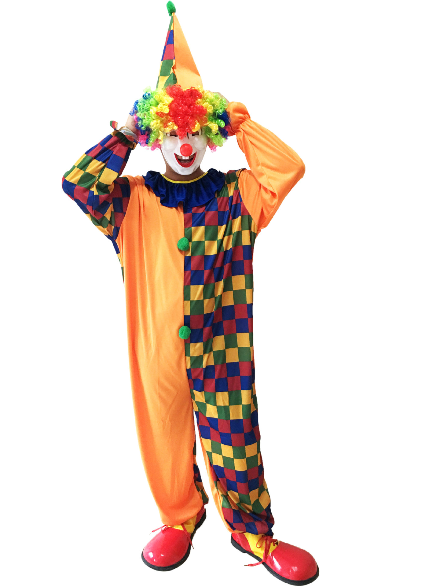 万圣节服装小丑道具搞笑小丑衣服成人表演小丑服装小丑包小丑面具