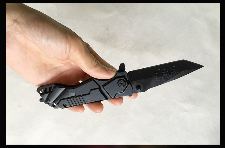 【厂家直销弹簧钢多功能折叠刀 户外野营必备折叠中型水果刀 折刀】