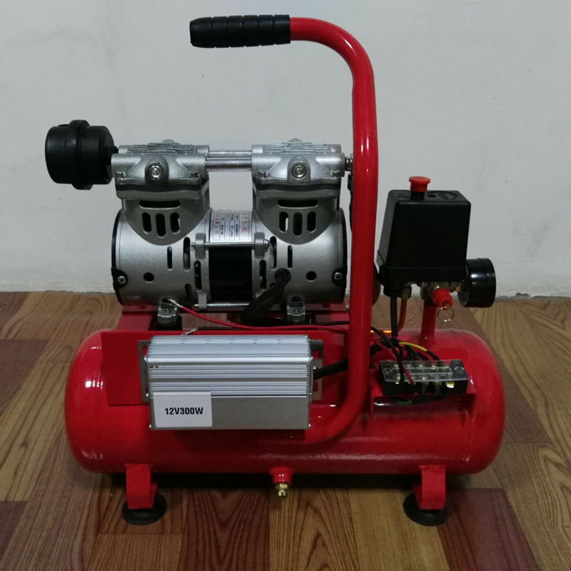 静音无油空压机移动低噪音直流打气泵充气机dc12v 24v48v110v整机