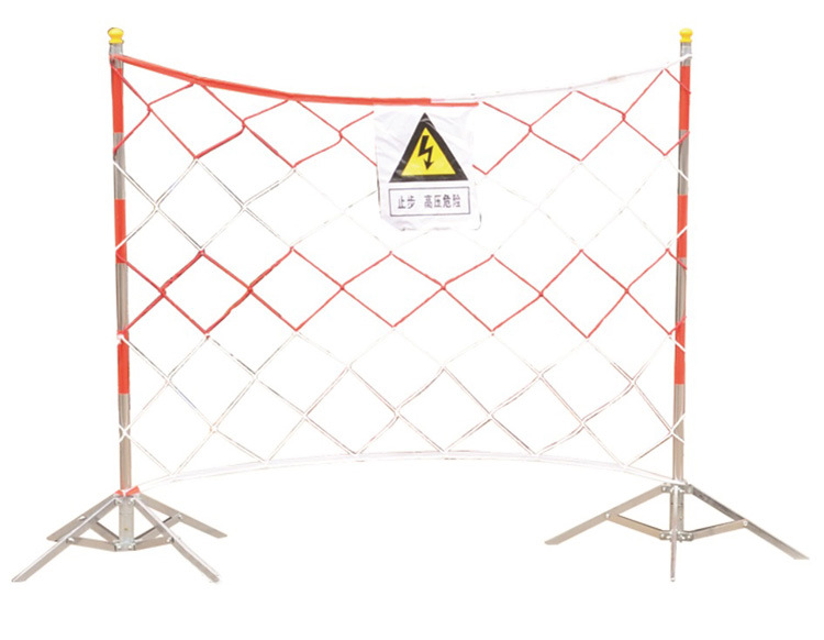 安全网 安全围网 安全围栏网 锦纶安全警示网状围栏 立式伸缩围栏