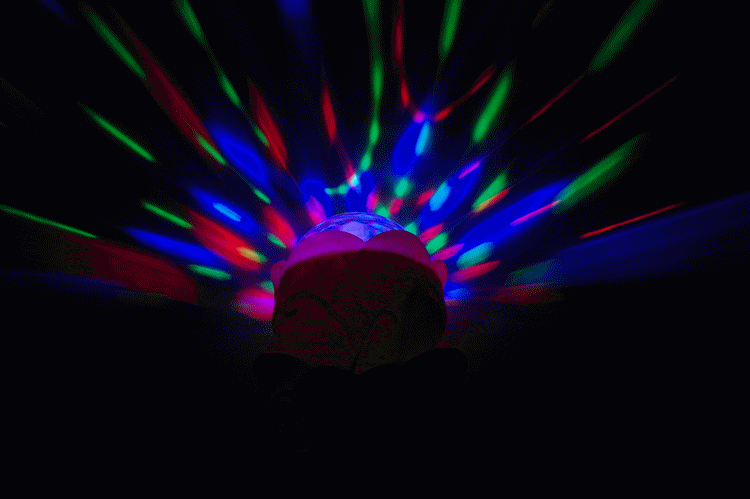 夏季热销发光发声旋转七彩投影魔法棒 灯光带音乐 地摊热卖玩具