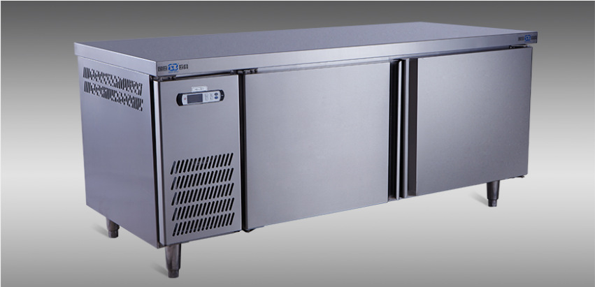 不锈钢工作台雪柜双门平台冷藏柜 冷冻保鲜设备