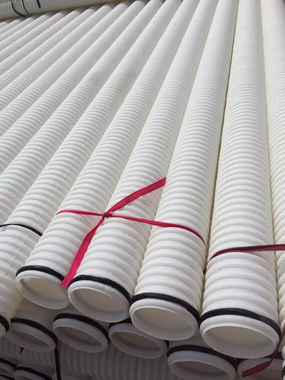 hdpe双壁打孔波纹管 单壁打孔波纹管 160mm波纹管 双壁排污波纹管