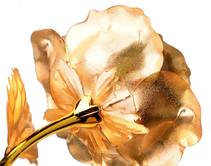 【24k金玫瑰金箔玫瑰金箔玫瑰花金箔花七夕情人节礼物厂家精品批发】