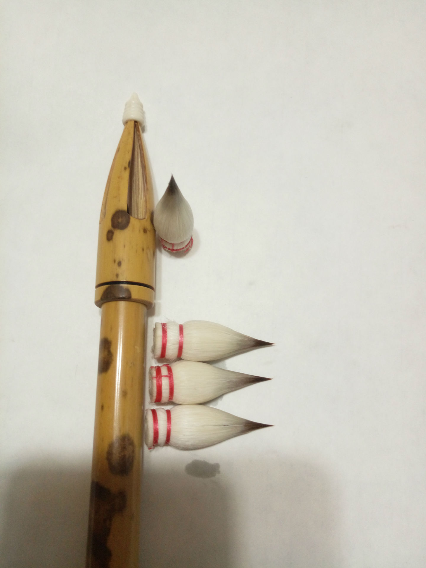 复古鸡距笔批发缠纸小楷笔初学者写经毛笔描金笔高档唐笔心经抄经