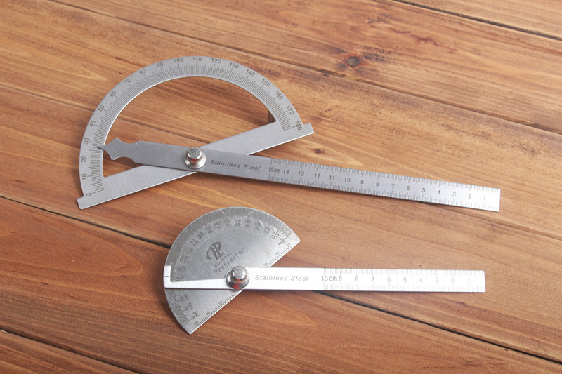 180度调整式半圆分度规 不锈钢角度尺 量角器 角尺包邮