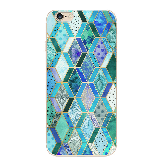 iphone6手机壳几何图案苹果6s软硅胶新款创意彩色6plus/5s手机壳