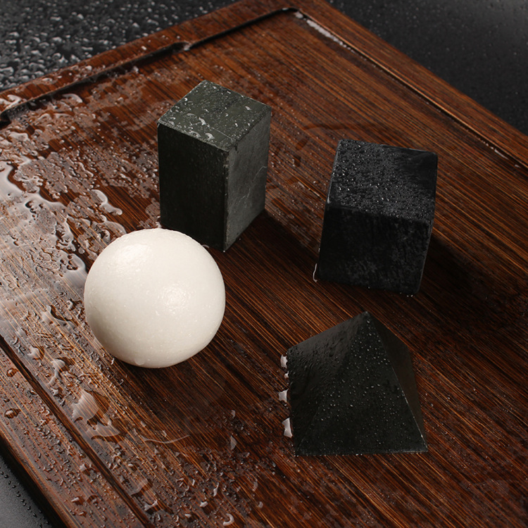 实力厂家定制长方形冰酒石 球形大理石冰镇石 黑色玄武岩威士忌石