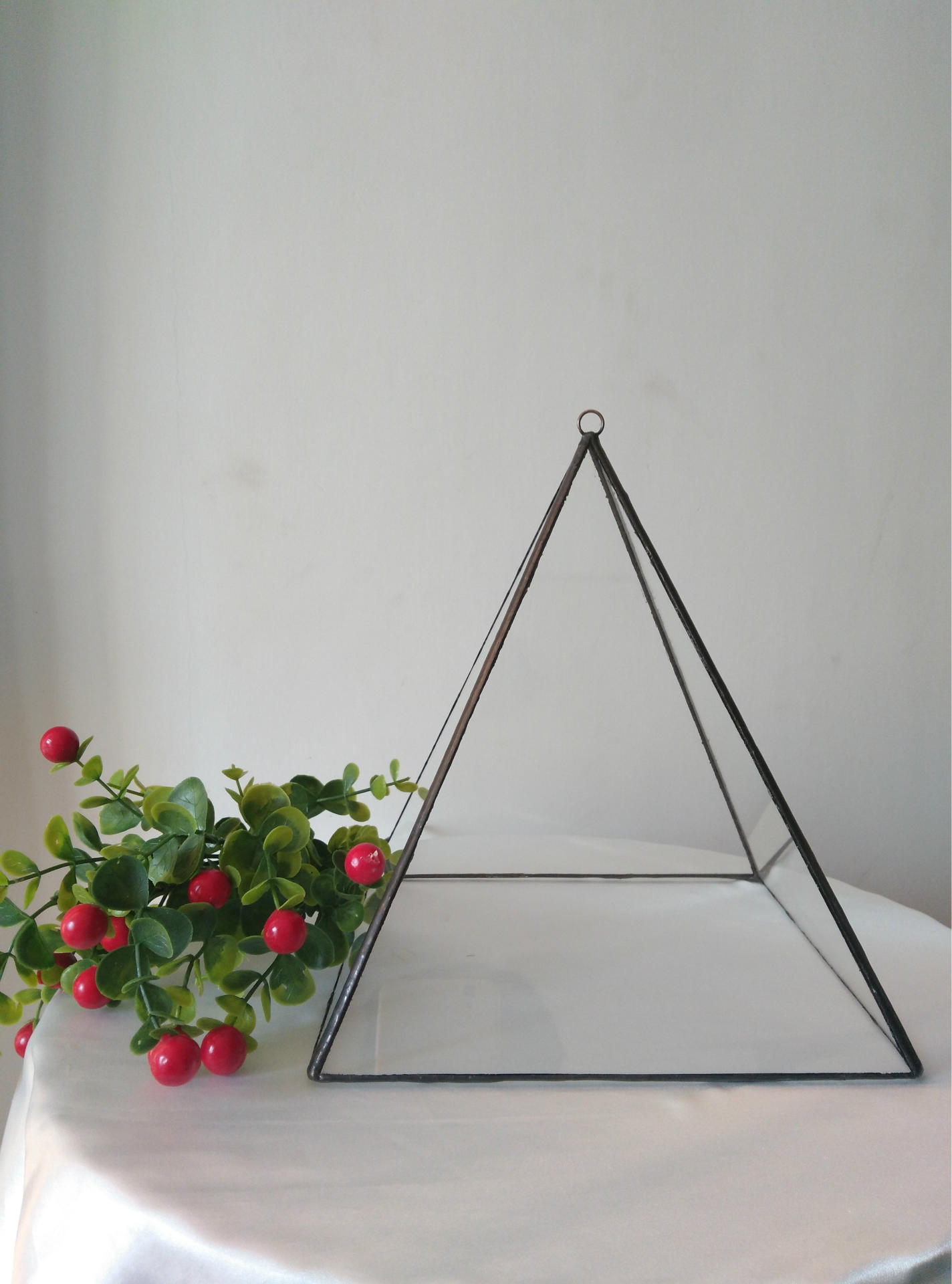 微景观几何图形玻璃花房 多肉植物花盆 菱形玻璃花瓶 苔藓diy玻璃