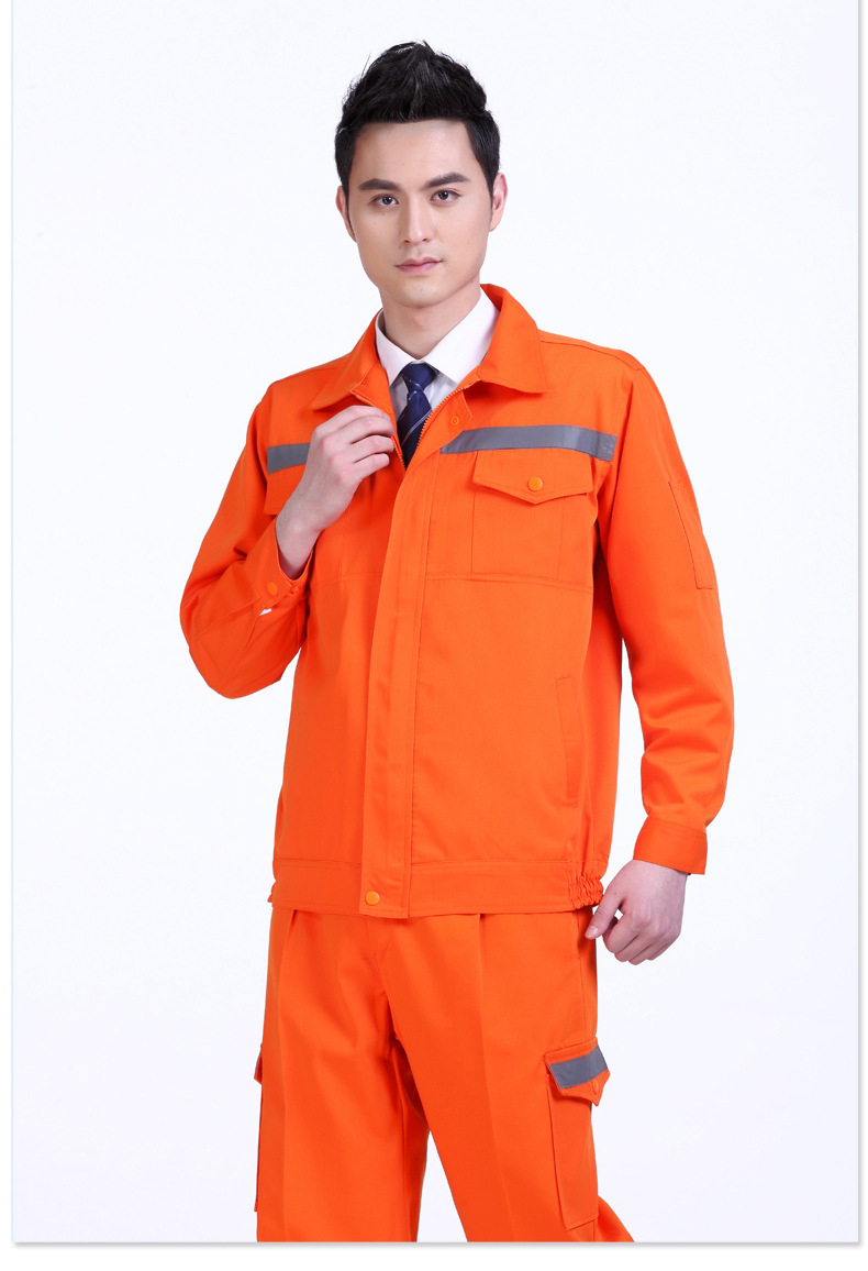 【厂家批发】反光条长袖套装 劳保 工程服 环卫物流运输工作服