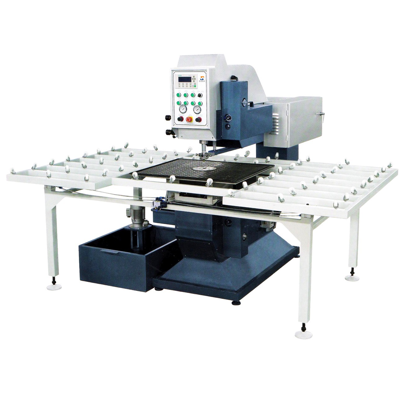 特供动玻璃打孔机 玻璃套料钻孔机 双轴玻璃钻孔机械加工设备