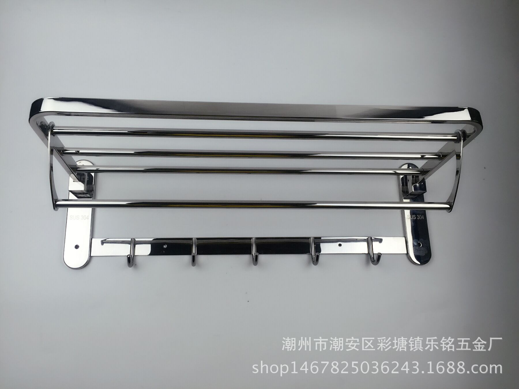 毛巾架304不锈钢卫生间置物架折叠浴巾架浴室卫浴五金挂件活动架