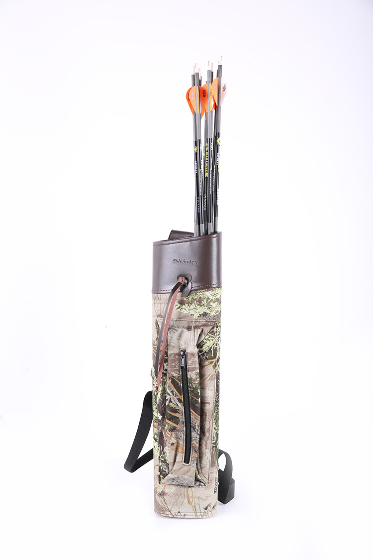 厂家直销迷彩超纤箭壶箭囊斜背 箭筒 户外射箭弓箭包 品质保障