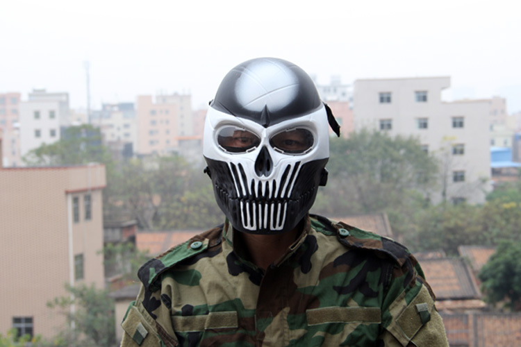 阻击者新款骷髅面具cs野战防护面罩万圣节舞会面具电影道具