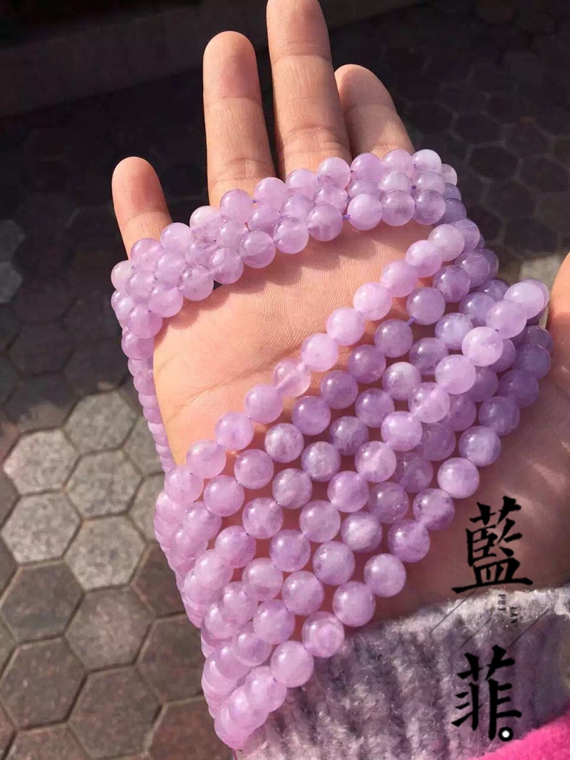 天然水晶8毫米奶油体薰衣草 紫水晶 散珠子批发 半成品diy配饰