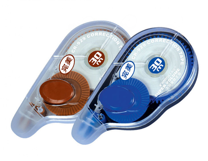 长立929 供应办公造型修正带 大米数平握设计改正带30米批发