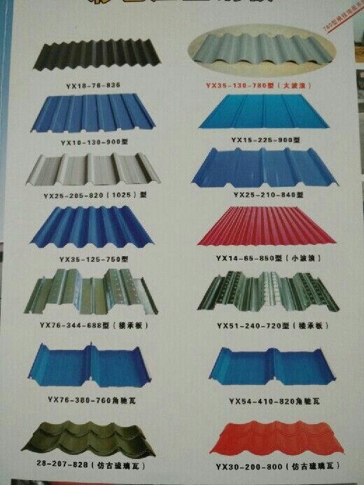 各种规格彩钢瓦镀锌瓦波纹板压型钢板