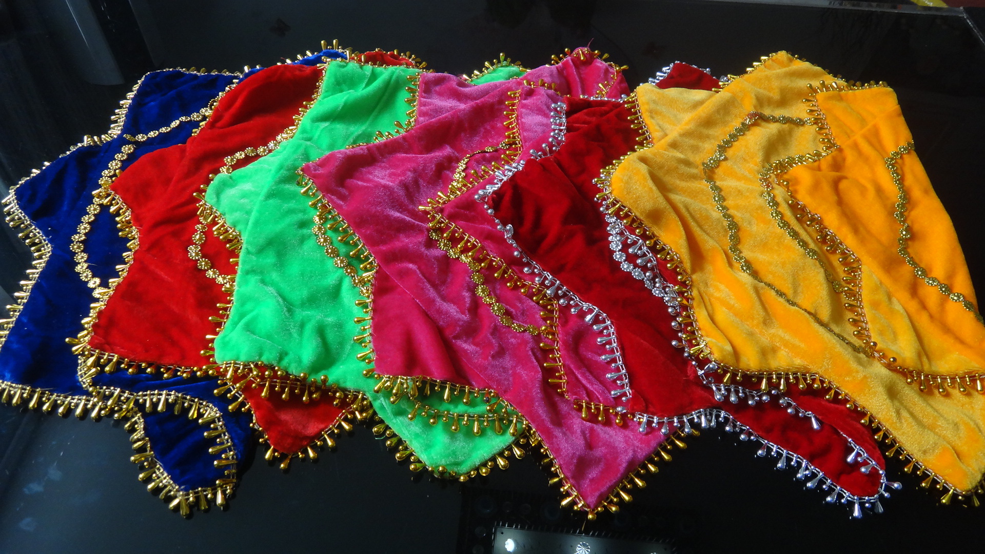 批发加厚秧歌二人转舞蹈手绢花专业八角巾 舞蹈道具用品跳舞手帕