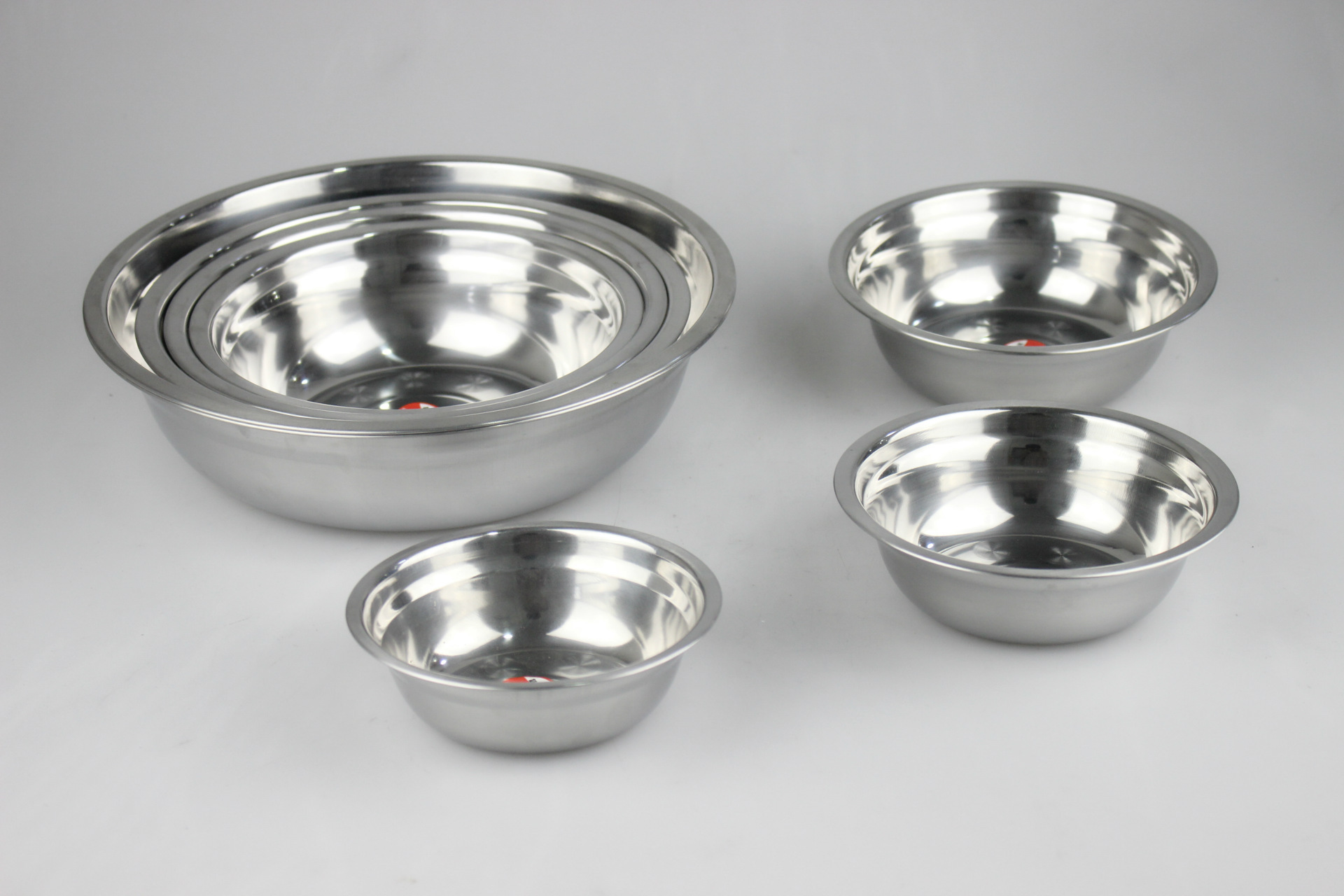 不锈钢带磁汤盆 大汤碗 小碗幼儿园儿童碗餐厅多用盆 琛发礼品