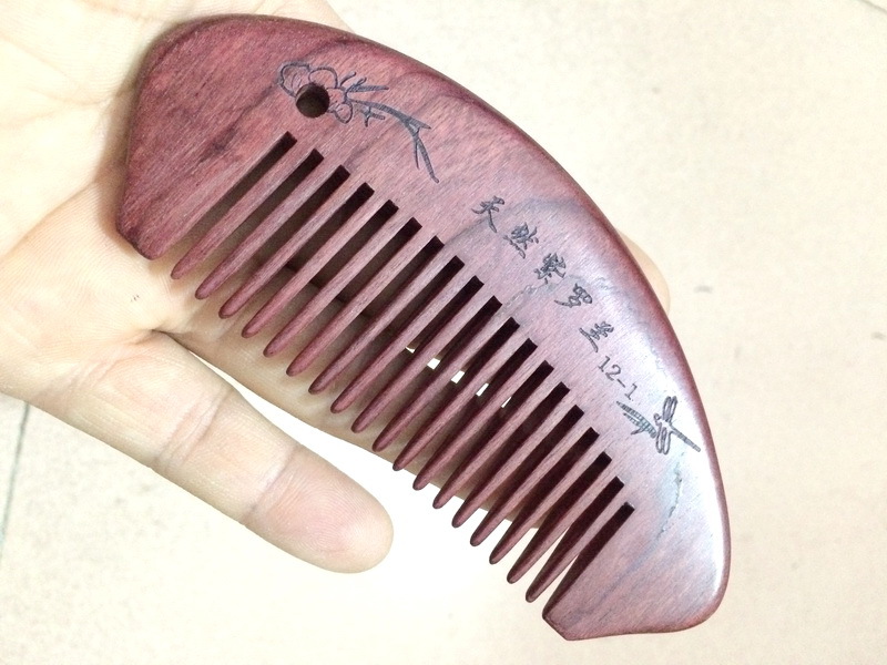 紫罗兰紫心木梳子 按摩美发梳结婚喜庆送礼梳密齿多款紫檀梳