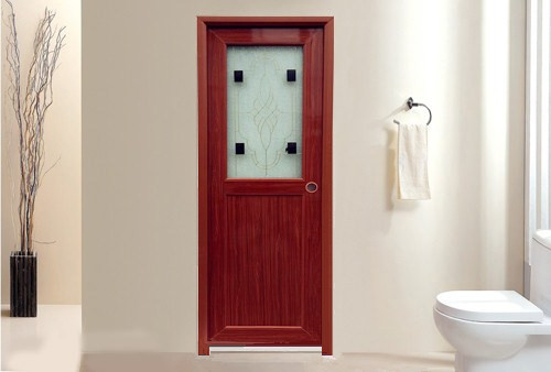 廉价优质 pvc卫生间门 塑料套门 厕所门 椭圆玻璃塑料门