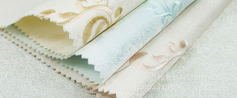 高档刺绣壁布欧式简约客厅卧室背景墙无缝墙布室内装修墙布批发