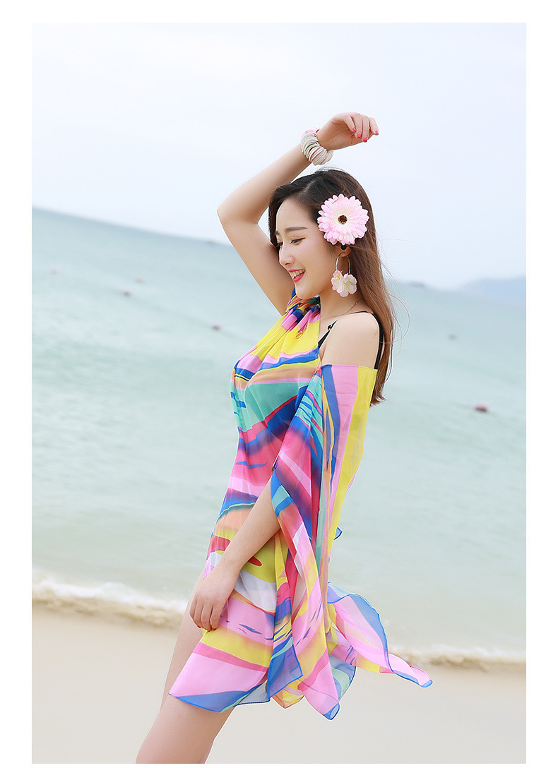 丝巾女春秋超大超长印花百搭空调披肩夏天防