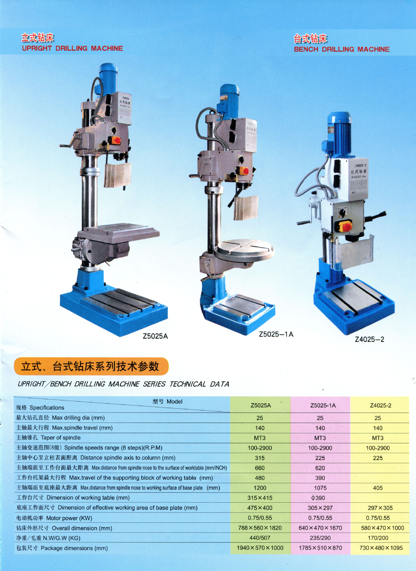 立式钻床z5025-1a 圆柱立式钻床立